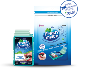 FreshMeltz Instant Mouth Freshener Strips Mint Flavoured 25’s