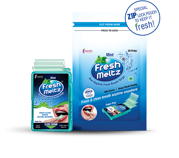 FreshMeltz Instant Mouth Freshener Strips Mint Flavoured 25’s