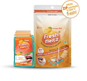 FreshMeltz Instant Mouth Freshener Strips Orange Flavoured 25’s