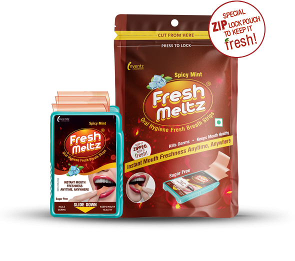 FreshMeltz Instant Mouth Freshener Strips Cinnamon Flavoured 25’s
